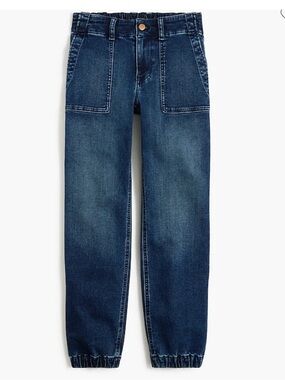 J. Crew Dark Blue Cropped Ankle Jeans with Patch Pockets
